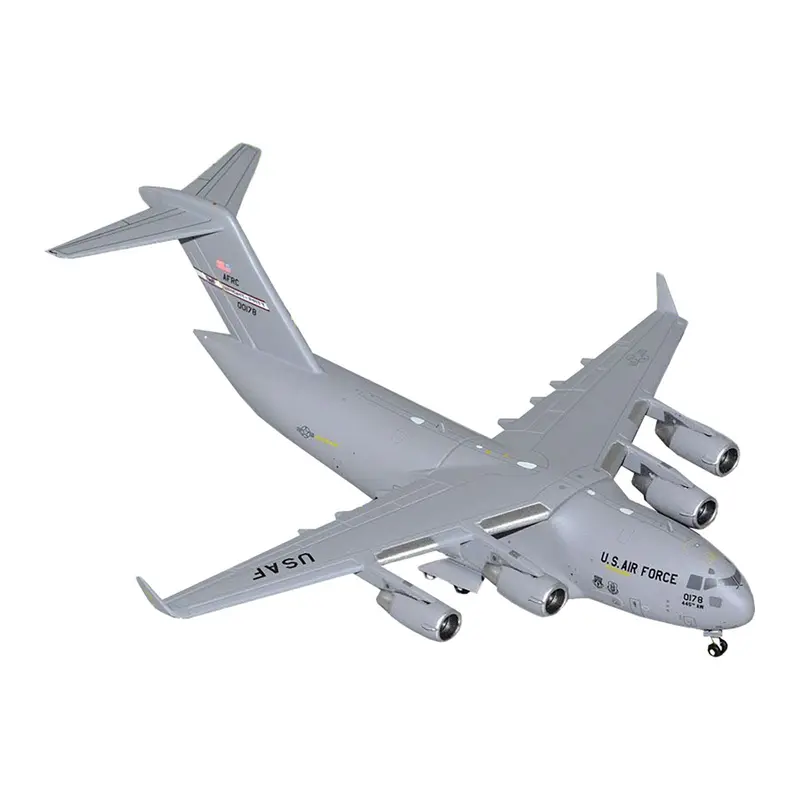 Boeing C-17 Globemaster Iii Transport Aircraft "Wright-Patterson Air Force Base - United States Air Force" (000-0178) Gray "Gemini Macs" Series 1/400 Diecast Model Airplane By Geminijets 1