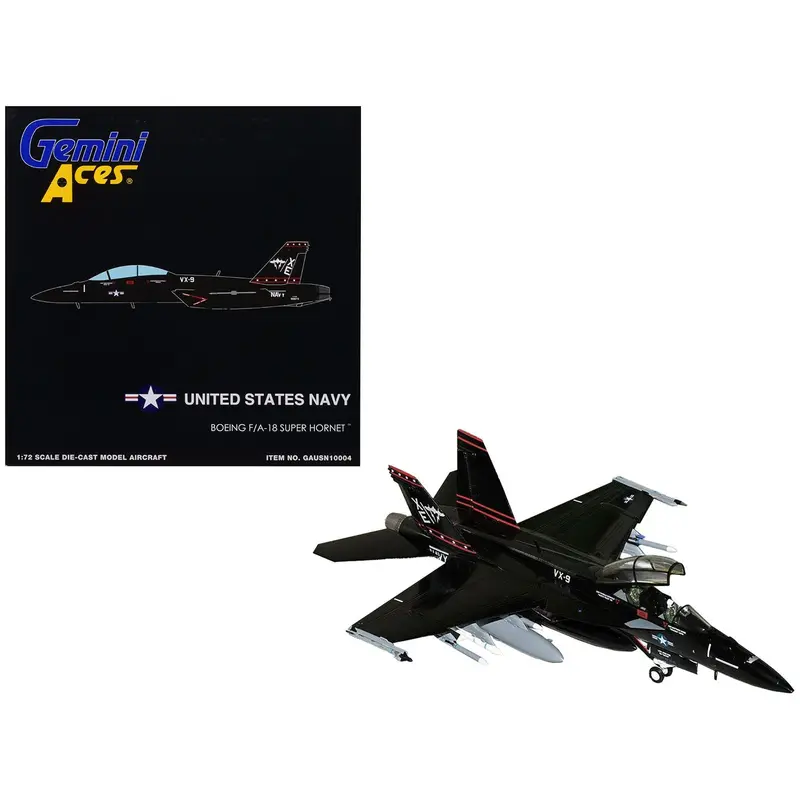 Boeing F/A-18 Super Hornet Fighter Aircraft "Vx-9 Vampires" United States Navy "Gemini Aces" Series 1/72 Diecast Model Airplane By Geminijets 1