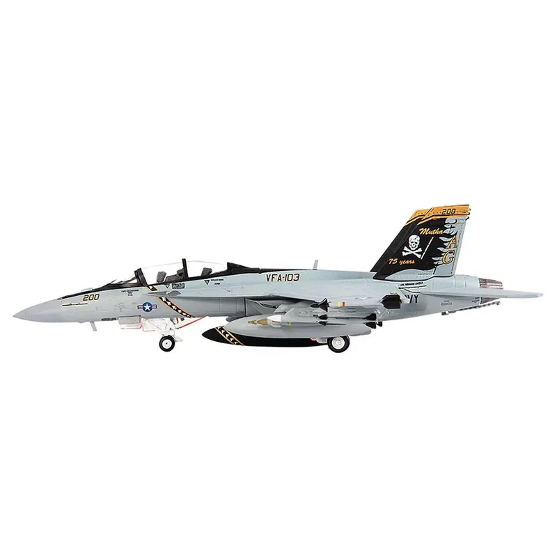 Boeing F/A-18F Super Hornet Fighter Aircraft "Vfa-103 Jolly Rogers Squadron 75Th Anniversary Uss Abraham Lincoln" (2018) United States Navy 1/144 Diecast Model By Jc Wings 1
