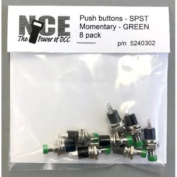 Btn8-Green Spst Pushbuttn 1