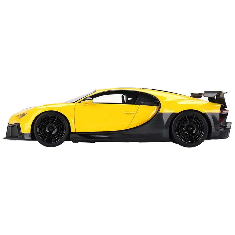 Bugatti Chiron Pur Sport Yellow And Black 1/18 Model Car By Top Speed 1