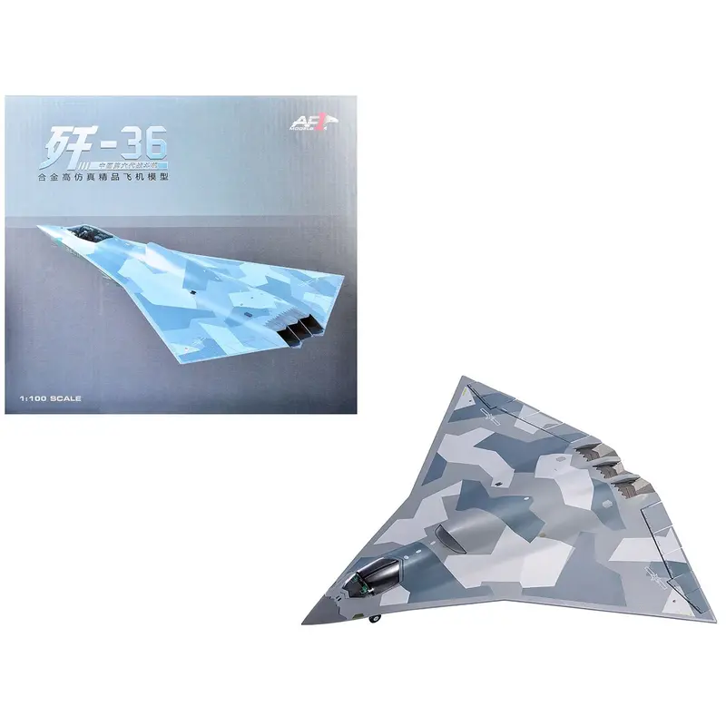 Cac J-36 Stealth Fighter Aircraft "Chinese Military" People’S Liberation Army Air Force 1/100 Diecast Model By Air Force 1 1
