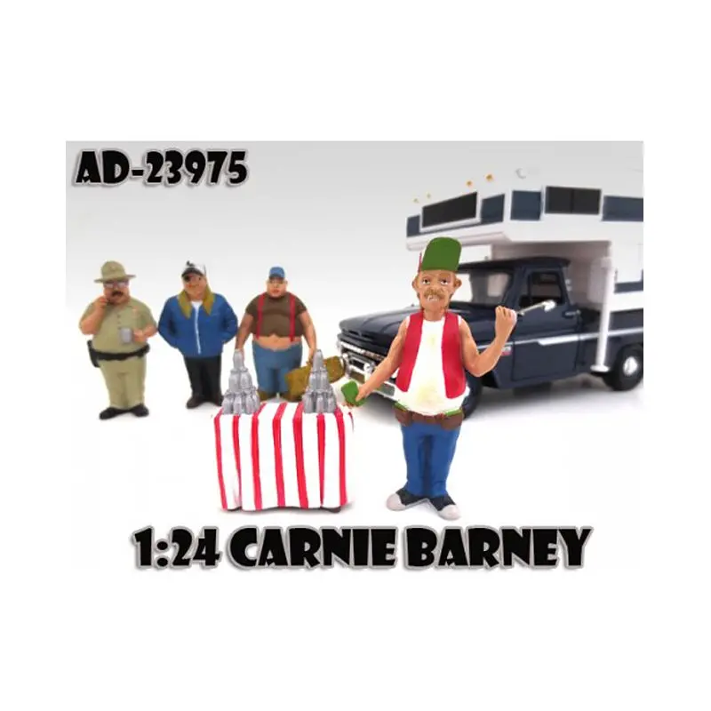 Carnie Barney "Trailer Park" Figure For 1:24 Scale Model Cars By American Diorama 1