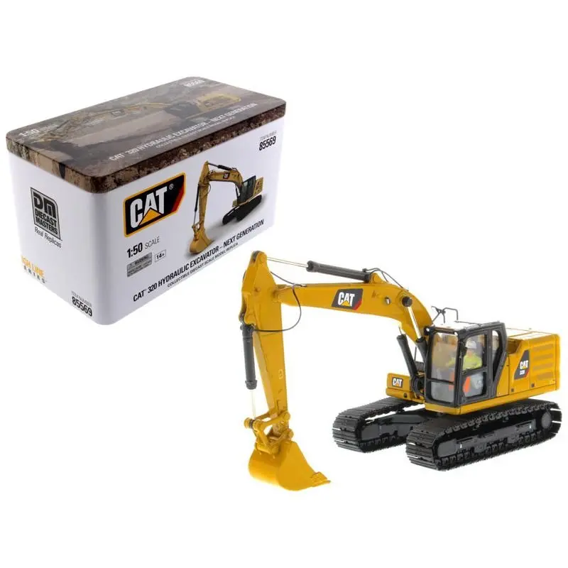 Cat Caterpillar 320 Hydraulic Excavator With Operator High Line Series 1/50 Diecast Model By Diecast Masters 1