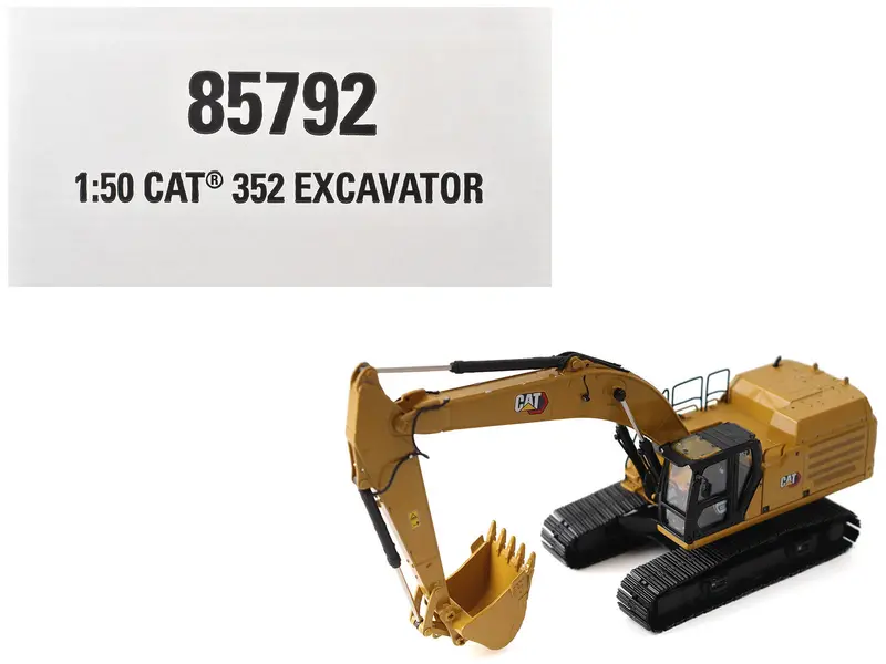 Cat Caterpillar 352 Next Generation Excavator Yellow "High Line" Series 1/50 Diecast Model By Diecast Masters 1