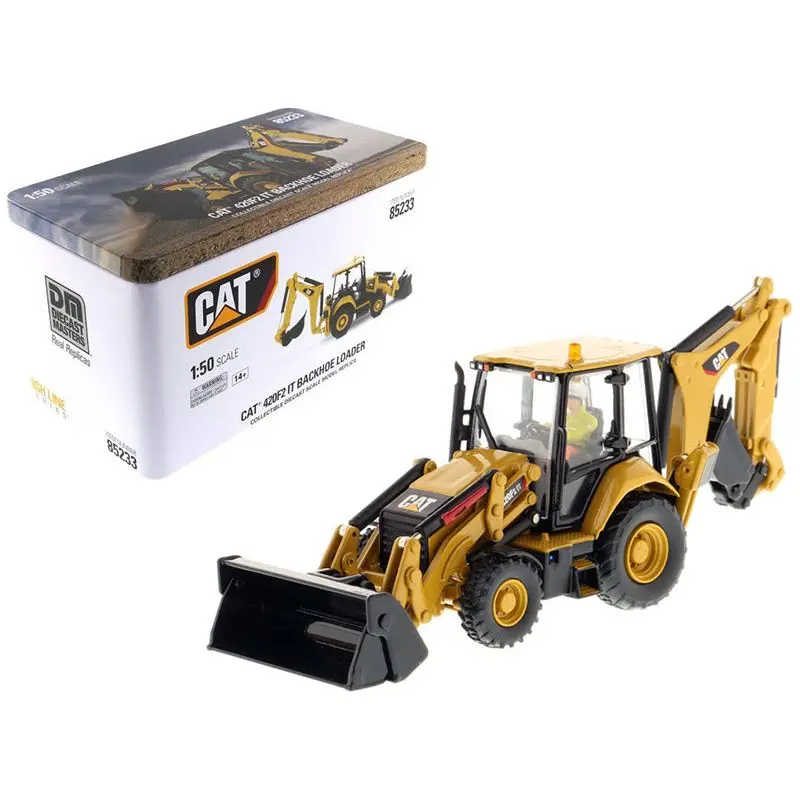 Cat Caterpillar 420F2 It Backhoe Loader With Operator "High Line Series" 1/50 Diecast Model By Diecast Masters 1