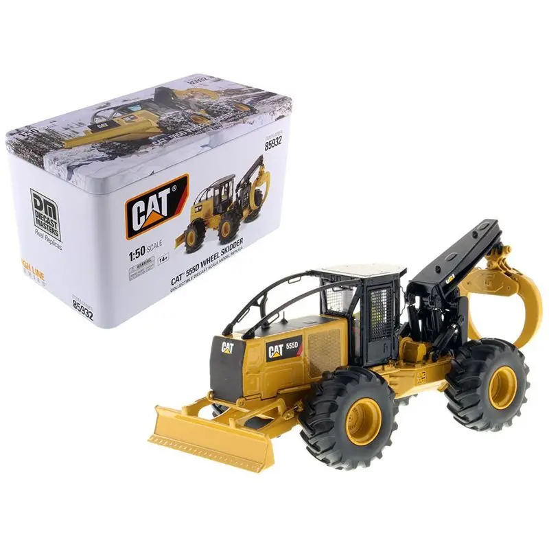 Cat Caterpillar 555D Wheel Skidder With Operator "High Line Series" 1/50 Diecast Model By Diecast Masters 1