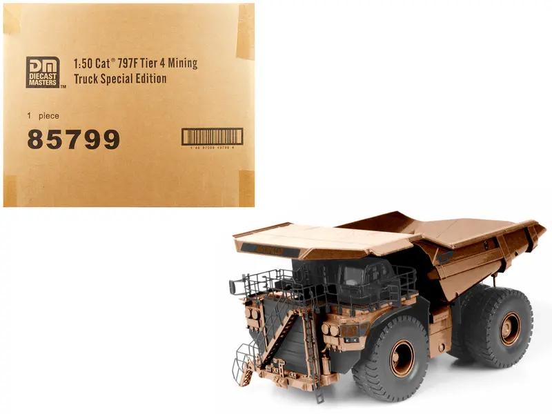 Cat Caterpillar 797F 4 Tier Mining Truck Copper Finish Special Edition "Commemorative" Series 1/50 Diecast Model By Diecast Masters 1