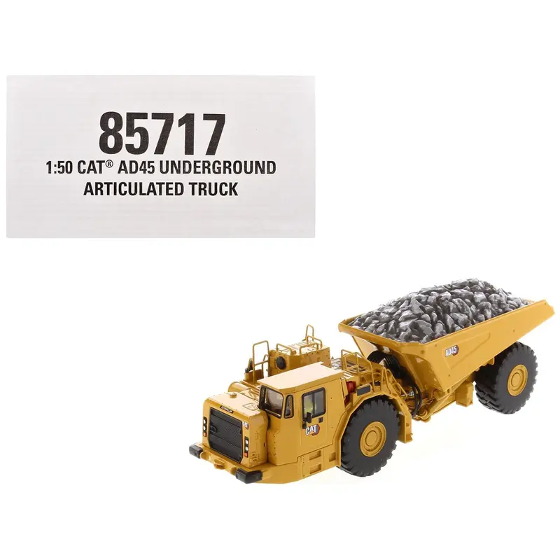 Cat Caterpillar Ad45 Underground Articulated Truck Yellow "High Line" Series 1/50 Diecast Model By Diecast Masters 1