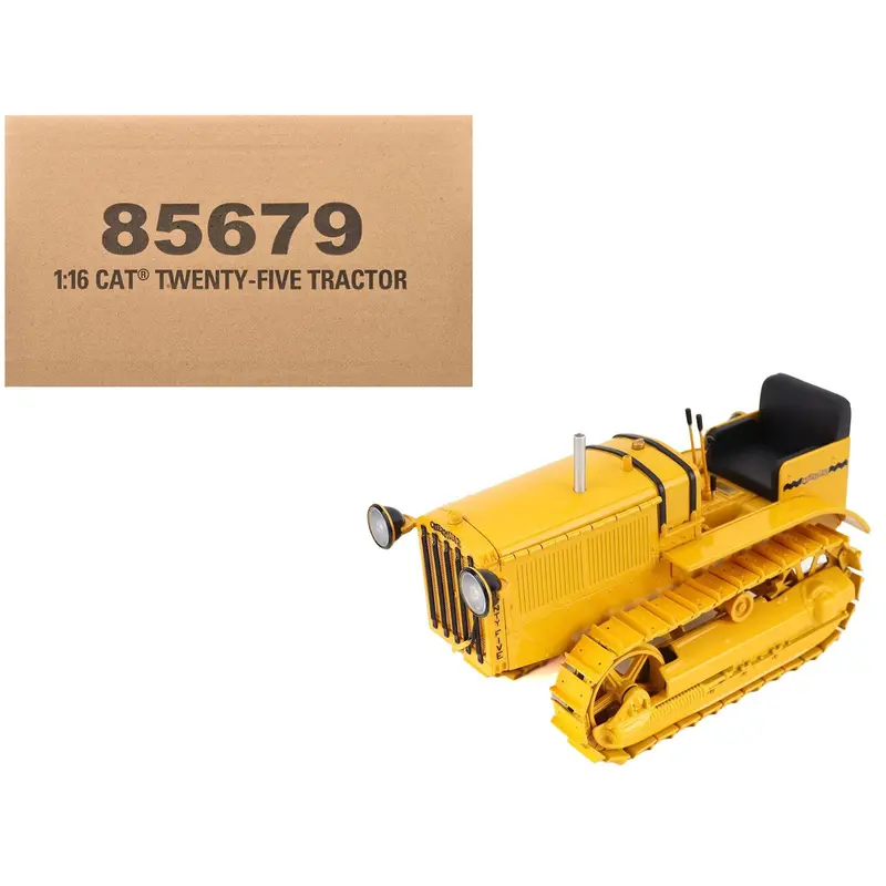 Cat Caterpillar Twenty Five Tractor Yellow "Vintage" Series 1/16 Diecast Model By Diecast Masters 1