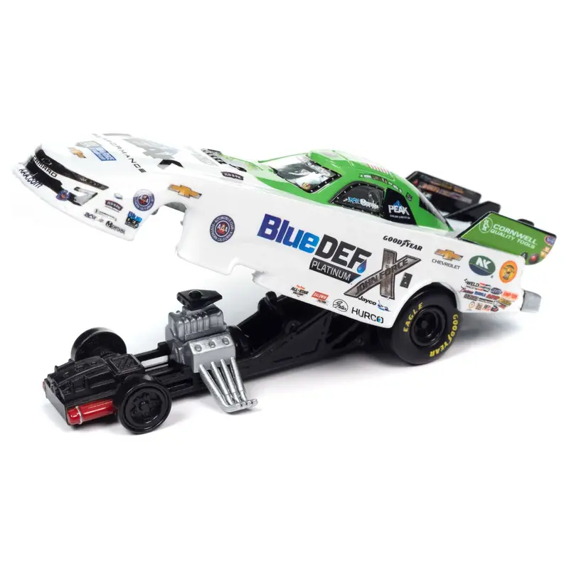 Chevrolet Camaro Nhra Funny Car John Force "Bluedef Platinum" (2022) "John Force Racing" "Racing Champions Mint 2023" Release 1 Limited Edition To 2596 Pieces Worldwide 1/64 Diecast Model Car By Racing Champions 1