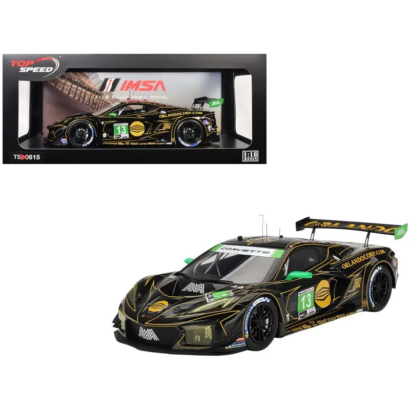 Chevrolet Corvette Z06 Gt3.R #13 Matt Bell - Orey Fidani - Lars Kern - Marvin Kirchhofer "Awa" Imsa Gtd Class Winner "24 Hours Of Daytona" (2025) 1/18 Model Car By Top Speed 1