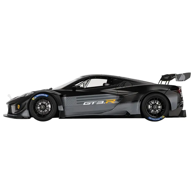 Chevrolet Corvette Z06 Gt3.R Black With Graphics "Road America Test Car" (2023) 1/18 Model Car By Top Speed 1