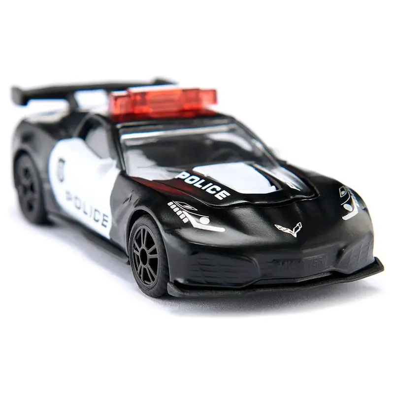 Chevrolet Corvette Zr1 Police Car Black And White Diecast Model Car By Siku 1