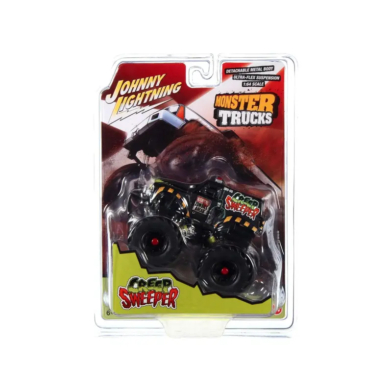 "Creep Sweeper" Monster Truck "Zombie Response Unit" With Black Wheels "Monster Trucks" Series 1/64 Diecast Model By Johnny Lightning 1