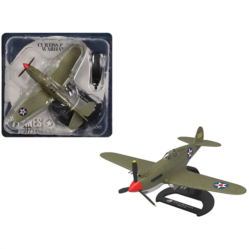 Curtiss P-40B Warhawk Aircraft "Hawaii" (1945) United States Army Air Forces "Planes Of World War Ii" Series 1/72 Diecast Model Airplane By Luppa 1