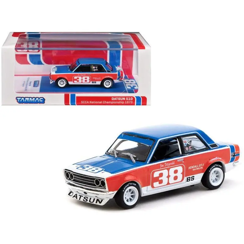 Datsun 510 #38 Jim Fitzgerald "Scca National Championship" (1973) "Hobby64" Series 1/64 Diecast Model Car By Tarmac Works 1