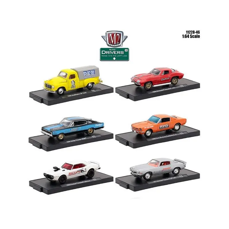 Drivers 6 Cars Set Release 46 In Blister Packs 1/64 Diecast Model Cars By M2 Machines 1