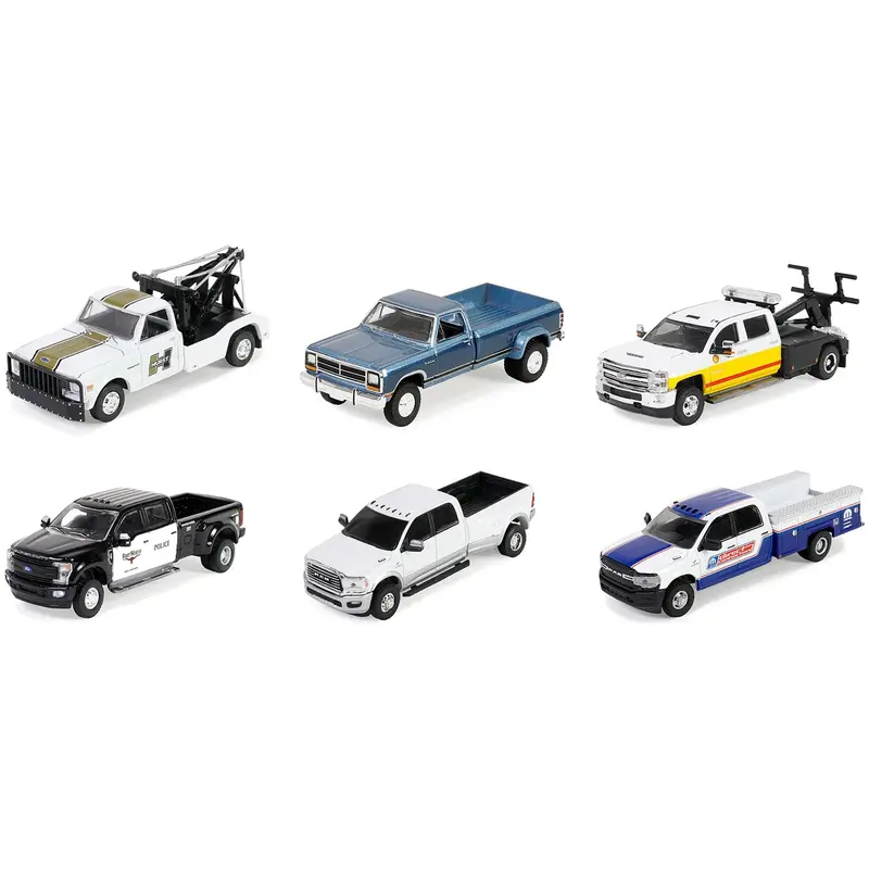 "Dually Drivers" Set Of 6 Trucks Series 14 1/64 Diecast Model Cars By Greenlight 1