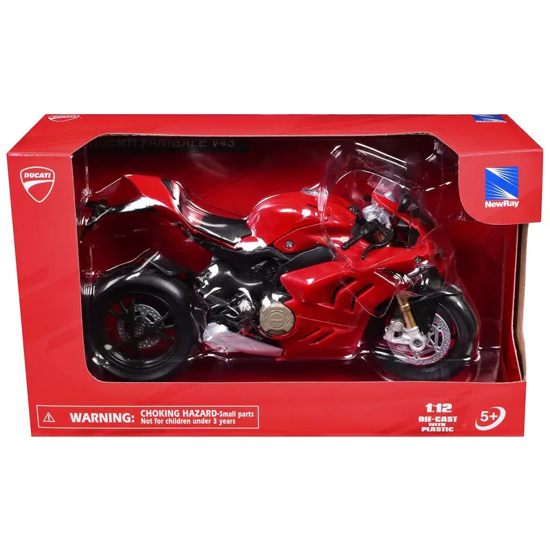Ducati Panigale V4s Motorcycle Red 1/12 Diecast Motorcycle Model By New Ray 1