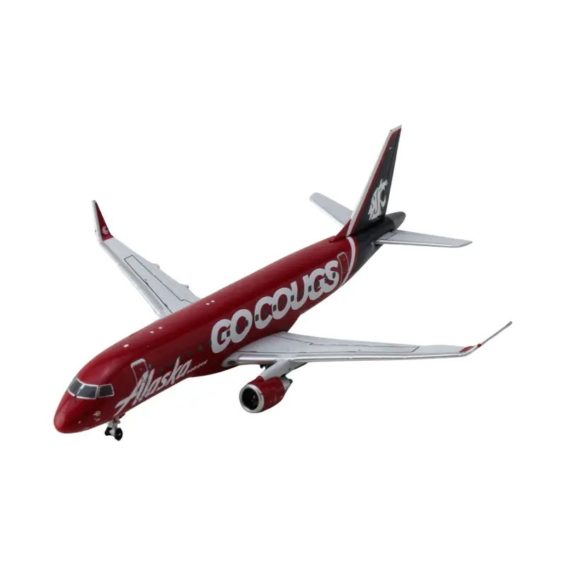 Embraer Erj-175 Commercial Aircraft "Alaska Airlines/Horizon - Washington State Cougars" (N661qx) Red With Gray Tail 1/400 Diecast Model Airplane By Geminijets 1