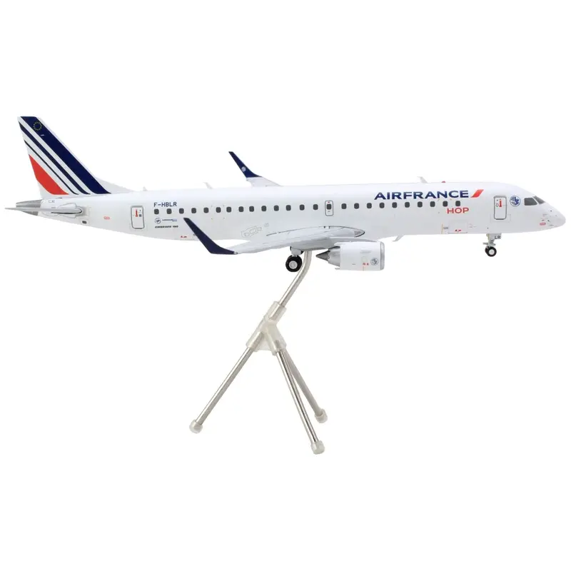 Embraer Erj-190 Commercial Aircraft "Air France Hop" (F-Hbln) White With Striped Tail "Gemini 200" Series 1/200 Diecast Model Airplane By Geminijets 1