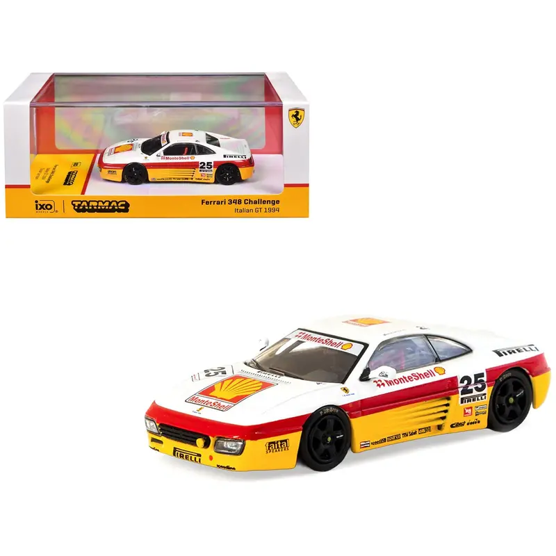 Ferrari 348 Challenge #25 Oscar Larrauri "Italian Gt Championship" (1994) "Hobby64" Series 1/64 Diecast Model By Tarmac Works 1