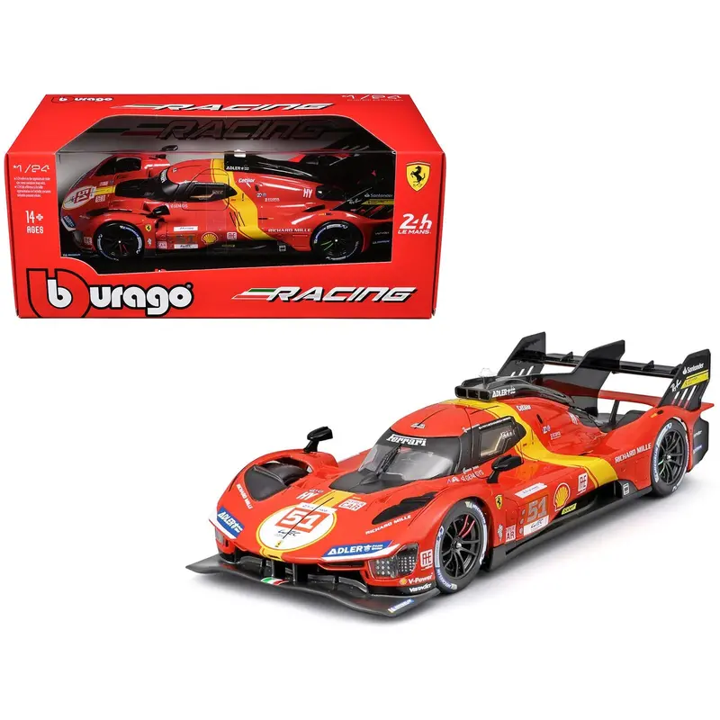 Ferrari 499P #51 James Calado - Antonio Giovinazzi - Alessandro Pier Guidi "Ferrari Af Corse" Winner "24 Hours Of Le Mans" (2023) "Racing" Series 1/24 Diecast Model Car By Bburago 1