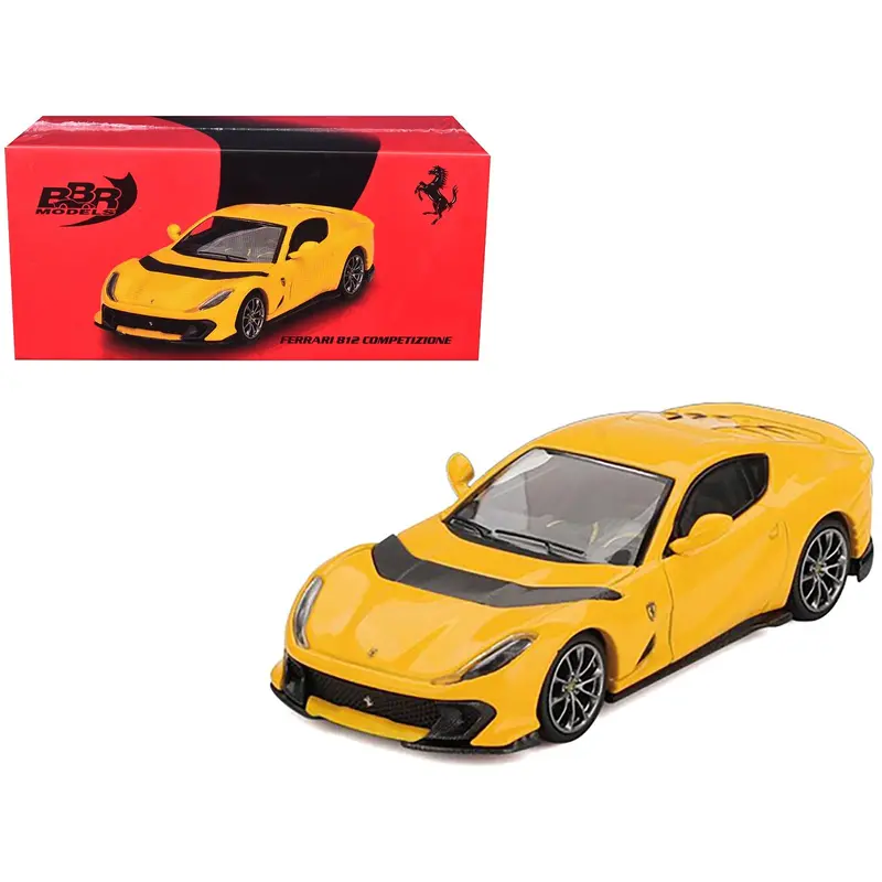 Ferrari 812 Competizone Giallo Modena Yellow 1/64 Diecast Model Car By Bbr 1