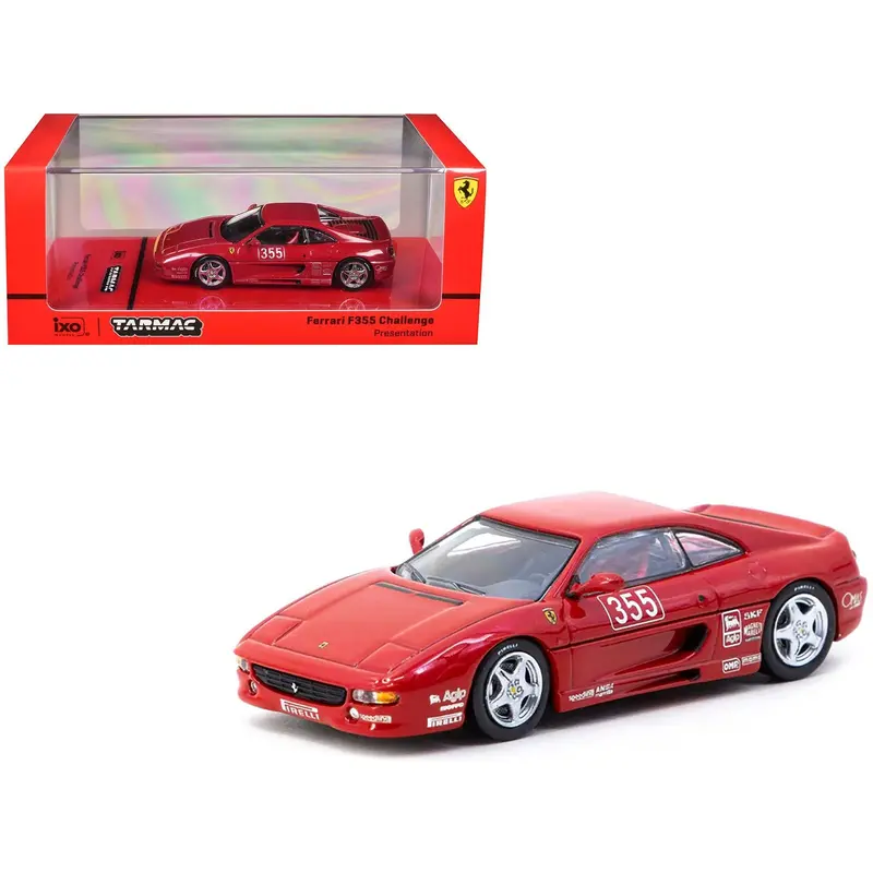 Ferrari F355 Challenge #355 "Presentation" Red "Hobby64" Series 1/64 Diecast Model By Tarmac Works 1