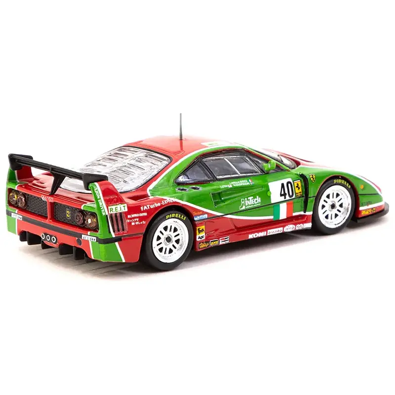 Ferrari F40 #40 Anders Olofsson - Luciano Della Noce - Tetsuya Ota "Ennea Srl" 24 Hours Of Le Mans (1995) "Hobby64" Series 1/64 Diecast Model Car By Tarmac Works 1