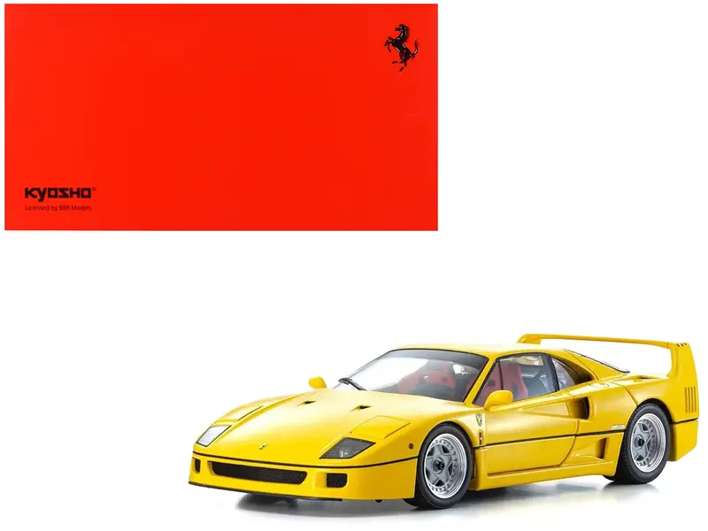Ferrari F40 Yellow 1/18 Diecast Model Car By Kyosho 1