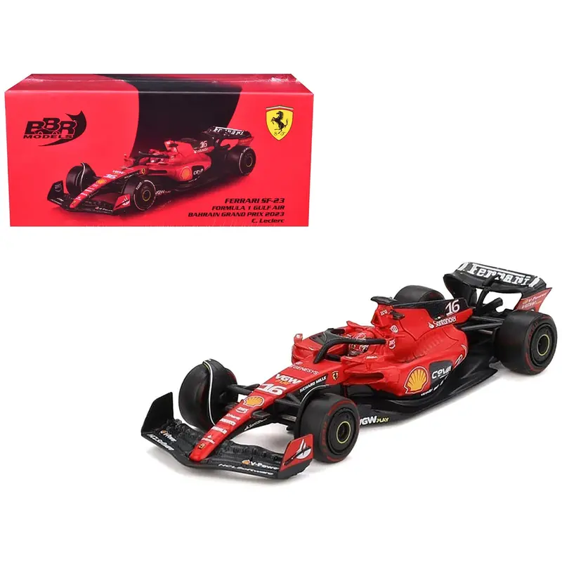 Ferrari Sf-23 #16 Charles Leclerc Formula One F1 "Bahrain Gp" (2023) 1/64 Diecast Model Car By Bbr 1