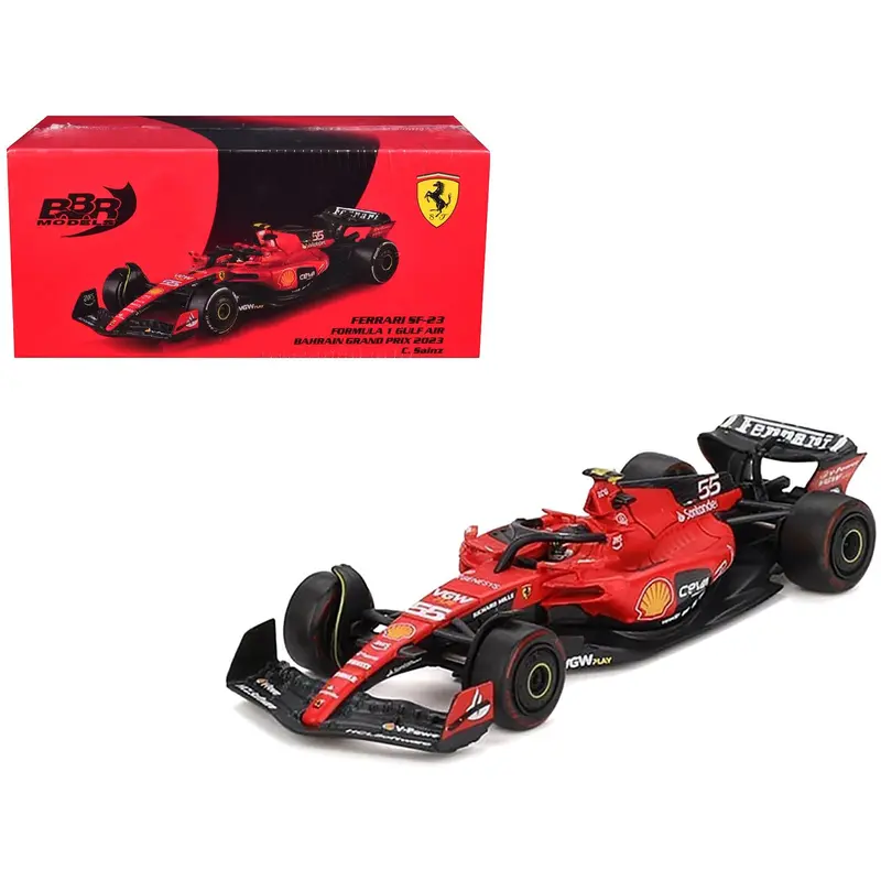 Ferrari Sf-23 #55 Carlos Sainz Formula One F1 "Bahrain Gp" (2023) 1/64 Diecast Model Car By Bbr 1