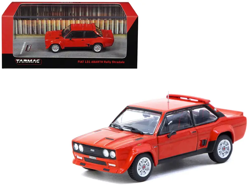Fiat 131 Abarth Rally Stradale Red "Road64" Series 1/64 Diecast Model Car By Tarmac Works 1