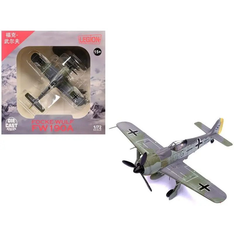 Focke-Wulf Fw 190A Aircraft "14-Victory Ace Hauptmann Wilhelm Gath Stab/Jg 26 Schlageter France" (1942) German Luftwaffe 1/72 Diecast Model Airplane By Legion 1
