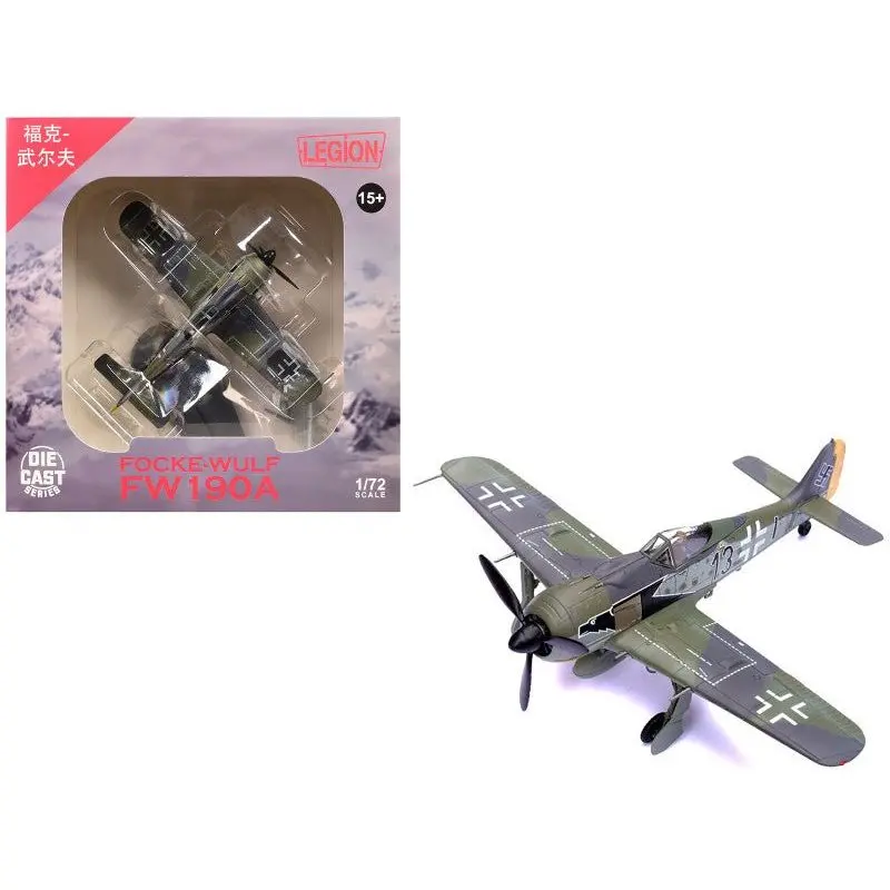 Focke-Wulf Fw 190A Aircraft "Black 13 8./Jg 2 Richthofen France" (1943) German Luftwaffe 1/72 Diecast Model Airplane By Legion 1