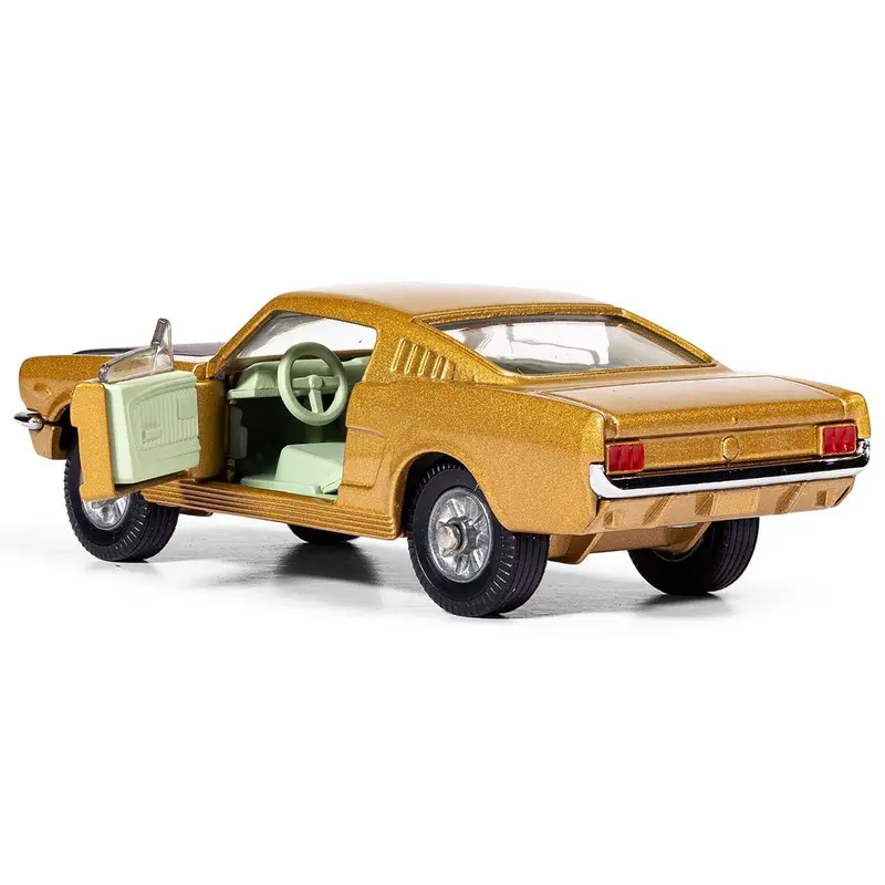 Ford Mustang Fastback 2+2 Gold Metallic And Black Diecast Model Car By Corgi 1