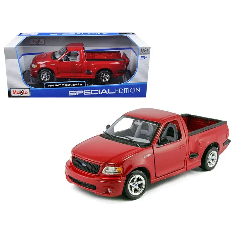 Ford Svt F-150 Lightning Pickup Truck Red 1/21 Diecast Model Car By Maisto 1