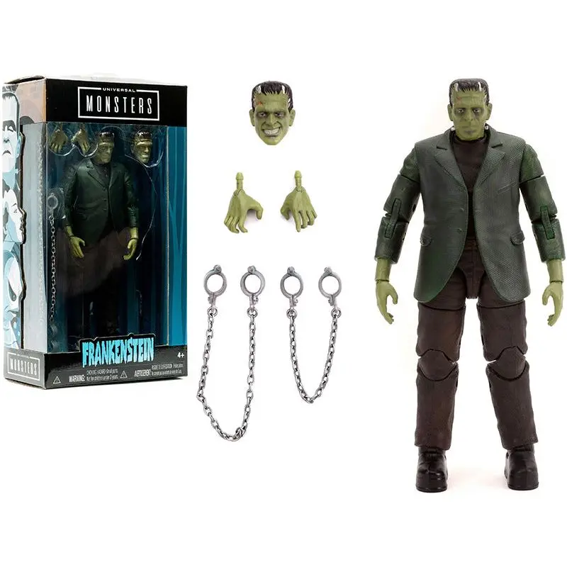 Frankenstein 7" Moveable Figurine With Chains And Alternate Head And Hands "Universal Monsters" Series By Jada 1