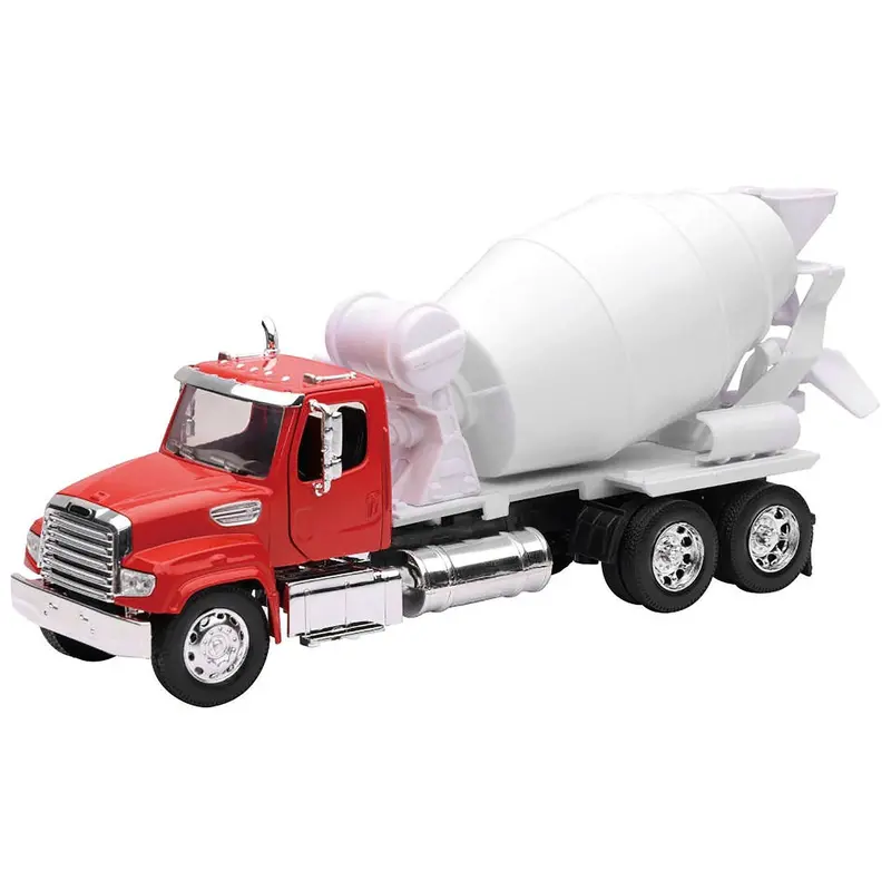 Freightliner 114Sd Cement Mixer Red And White "Long Haul Truckers" Series 1/32 Diecast Model By New Ray 1