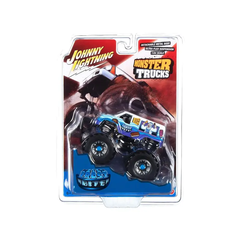 "Frost Bite" Monster Truck "I Scream You Scream" With Black Wheels "Monster Trucks" Series 1/64 Diecast Model By Johnny Lightning 1