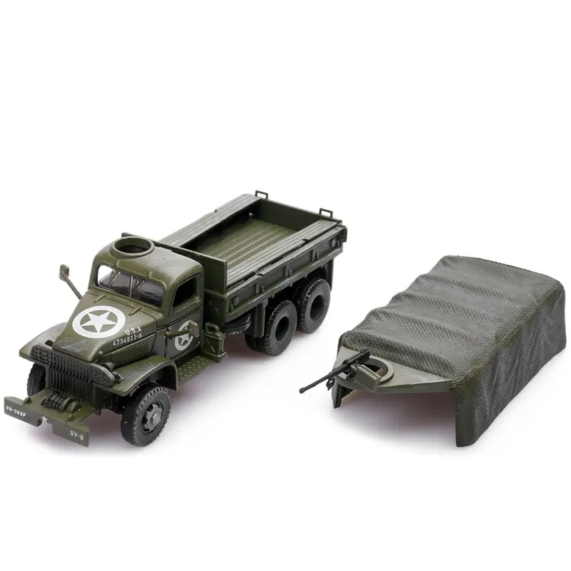 Gmc Cckw 353 Truck With Mounted Gun Olive Drab "4734511-S" Us Army World War Ii 1/72 Diecast Model By Legion 1