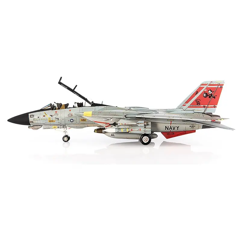 Grumman F-14D Tomcat Fighter Aircraft "Vf-31 Tomcatters Uss Theodore Roosevelt The Last Flight" (2006) United States Navy 1/72 Diecast Model By Jc Wings 1