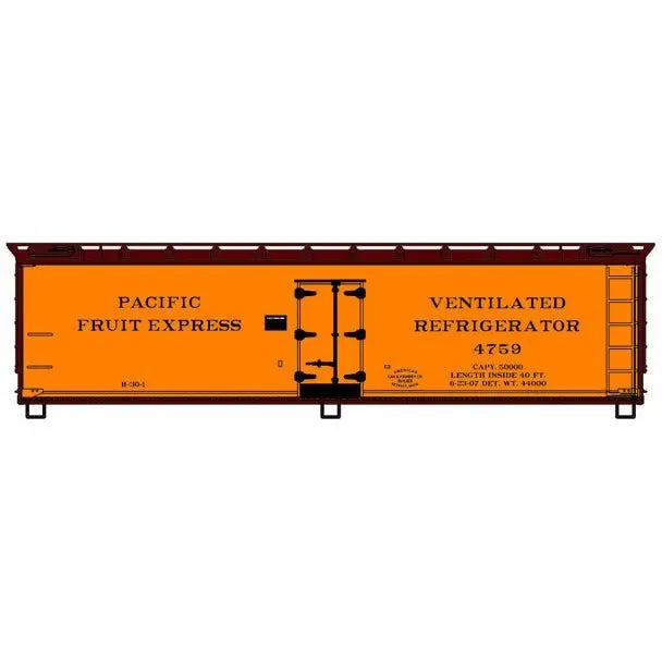Ho Pfe 40'Wood Fridge Car 1