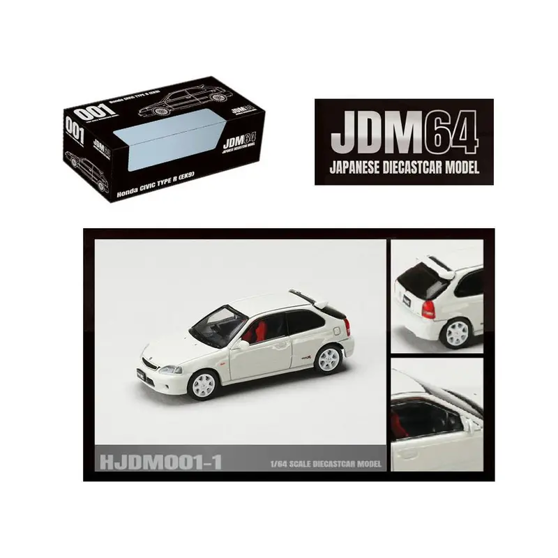Honda Civic Type R (Ek9) Rhd (Right Hand Drive) Championship White "Jdm64" Series 1/64 Diecast Model Car By Hobby Japan 1