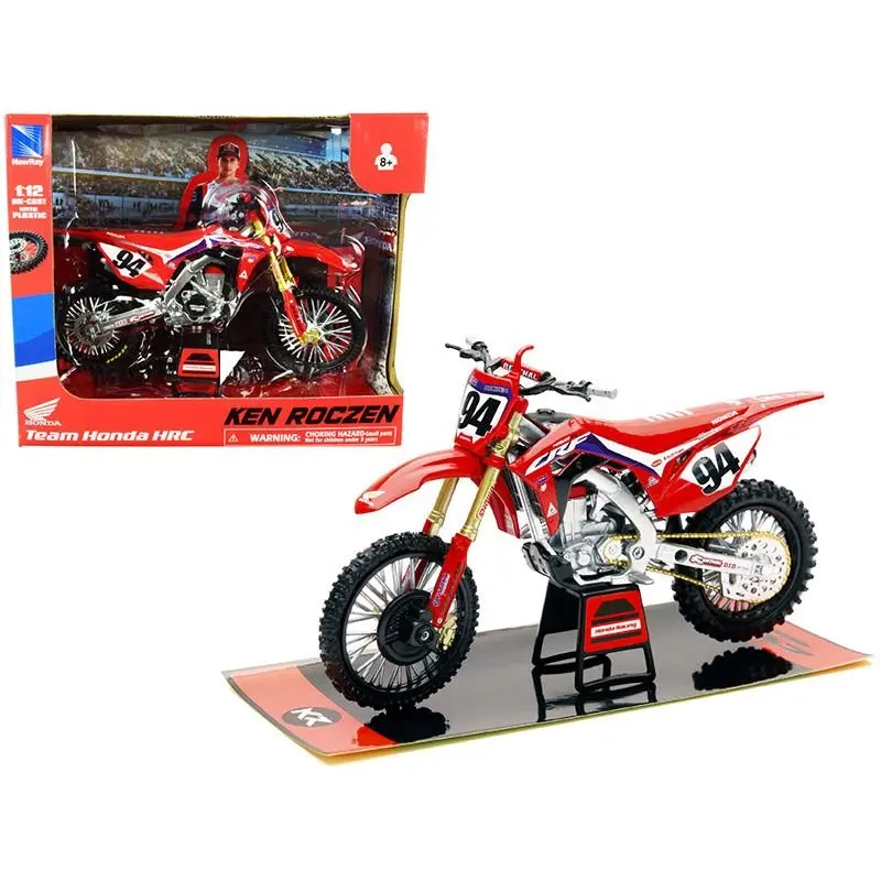 Honda Crf450r #94 Ken Roczen Red "Honda Hrc Team" Race Bike 1/12 Diecast Motorcycle Model By New Ray 1