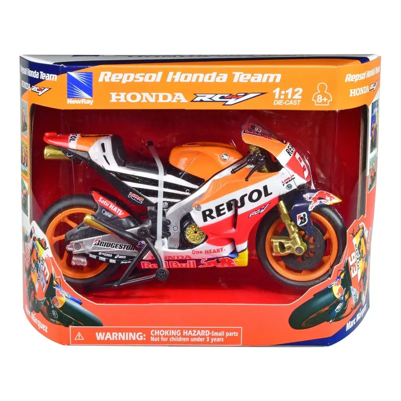 Honda Rc213v Motorcycle #93 Marc Marquez "Repsol Honda Team" Motogp (2015) 1/12 Diecast Model By New Ray 1