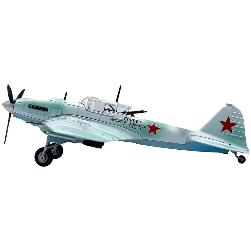 Ilyushin Il-2M3 Sturmovik Aircraft White Camouflage "Hello To The Envoys Of The Tuvan People" Soviet Air Force 1/72 Diecast Model Airplane By Legion 1