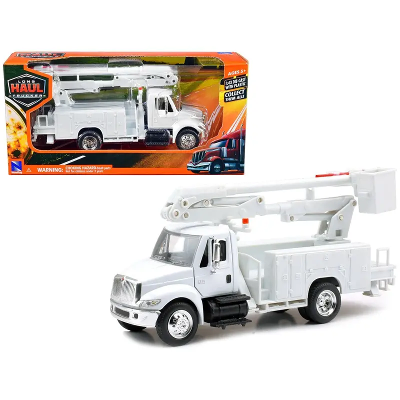 International 4200 Line Maintenance Service Truck White "Long Haul Trucker" Series 1/43 Diecast Model By New Ray 1